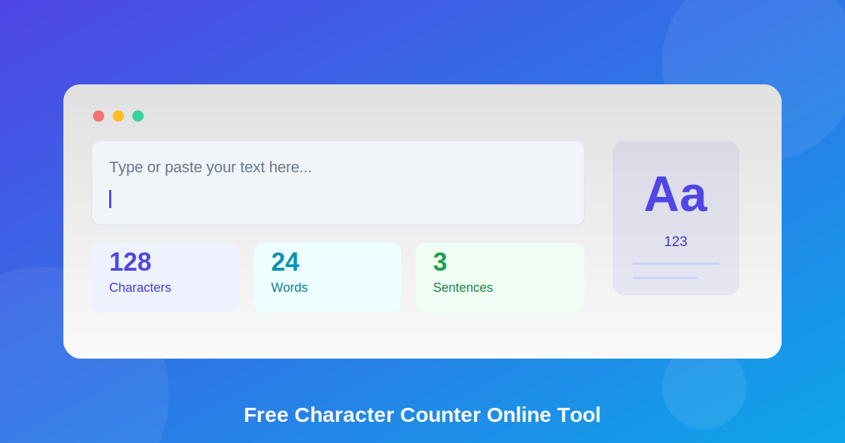 free character counter online tool